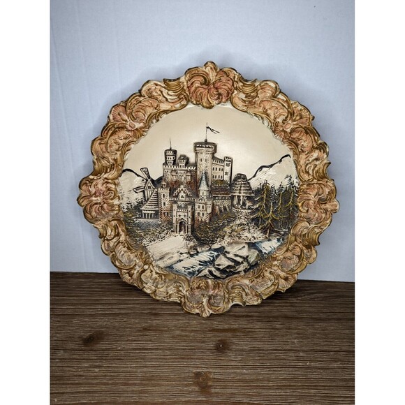 Antique Wall Plate Josef Strnact Mitterberg 12" Austrian Pottery 3/62 - Picture 1 of 7